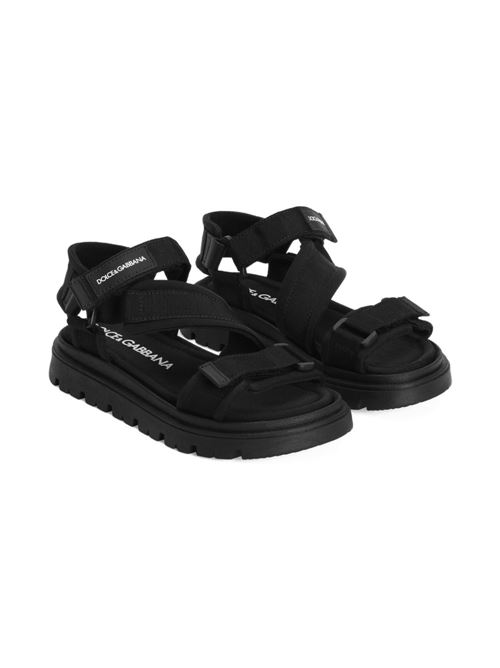 Sandalo unisex Dolce e Gabbana Kids nero stile Teva Dolce & Gabbana Kids | DA5350A55558B956